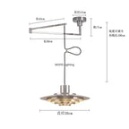 Minimalist Iron Pendant Light with Chrome Accent