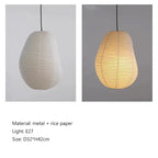 Japanese Rice Paper Pendant Light for Dining Room