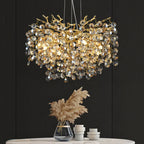 Modern Gold Branch Crystal Chandelier for Dining Room