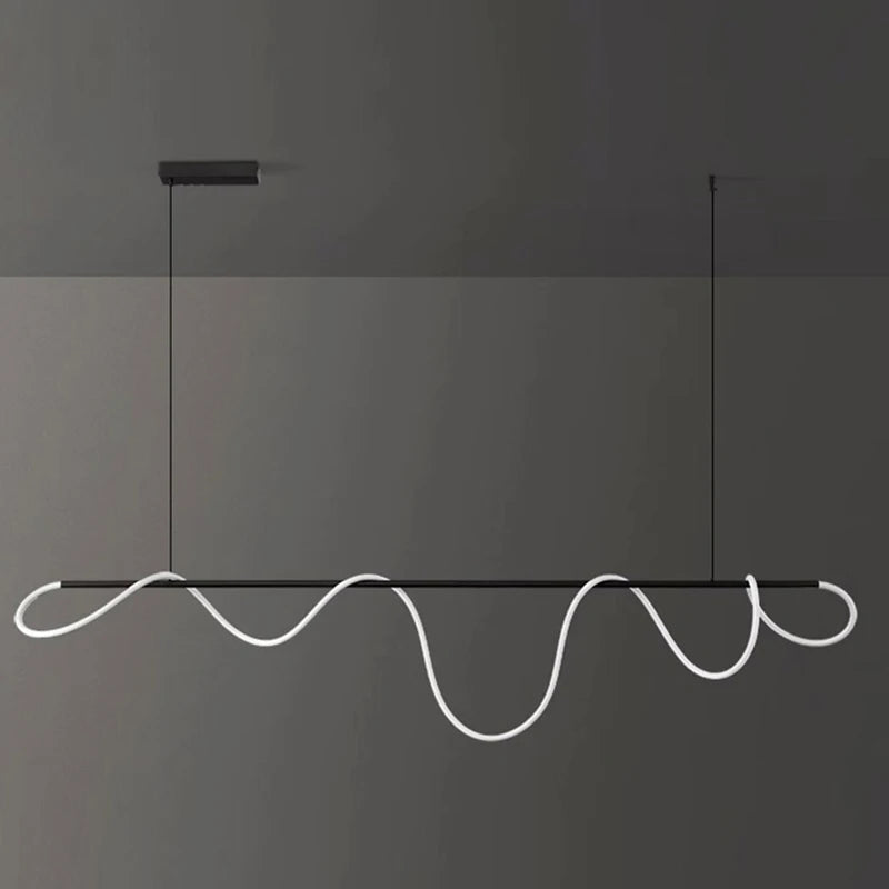Lámpara colgante LED de neón estilo nórdico para comedor