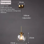 Nordic Glass Pendant Light for Dining Room