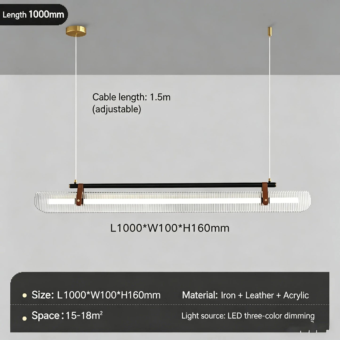 Minimalist Acrylic Glass Pendant Light for Dining