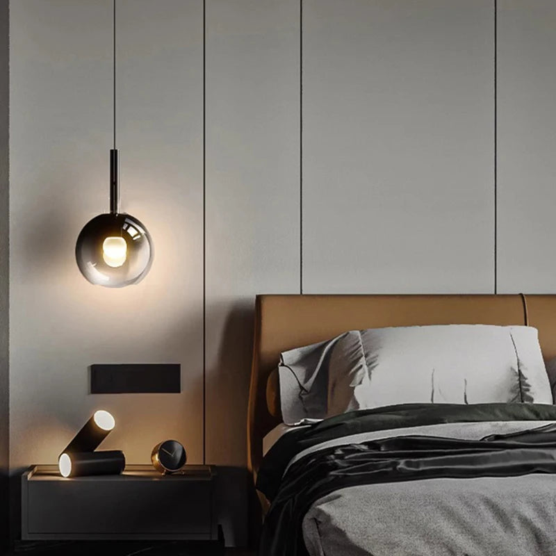Nordic Glass Pendant Light for Bedroom