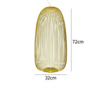 Italian Spokes Wire Cage Pendant Light in Gold for Staircase and Lobby