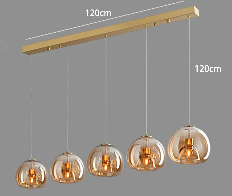 Lámpara Colgante Moderna de Cristal para Comedor