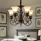 European Luxury Glass Chandelier Iron Frame