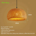Bohemian Rattan Woven Pendant Light for Dining