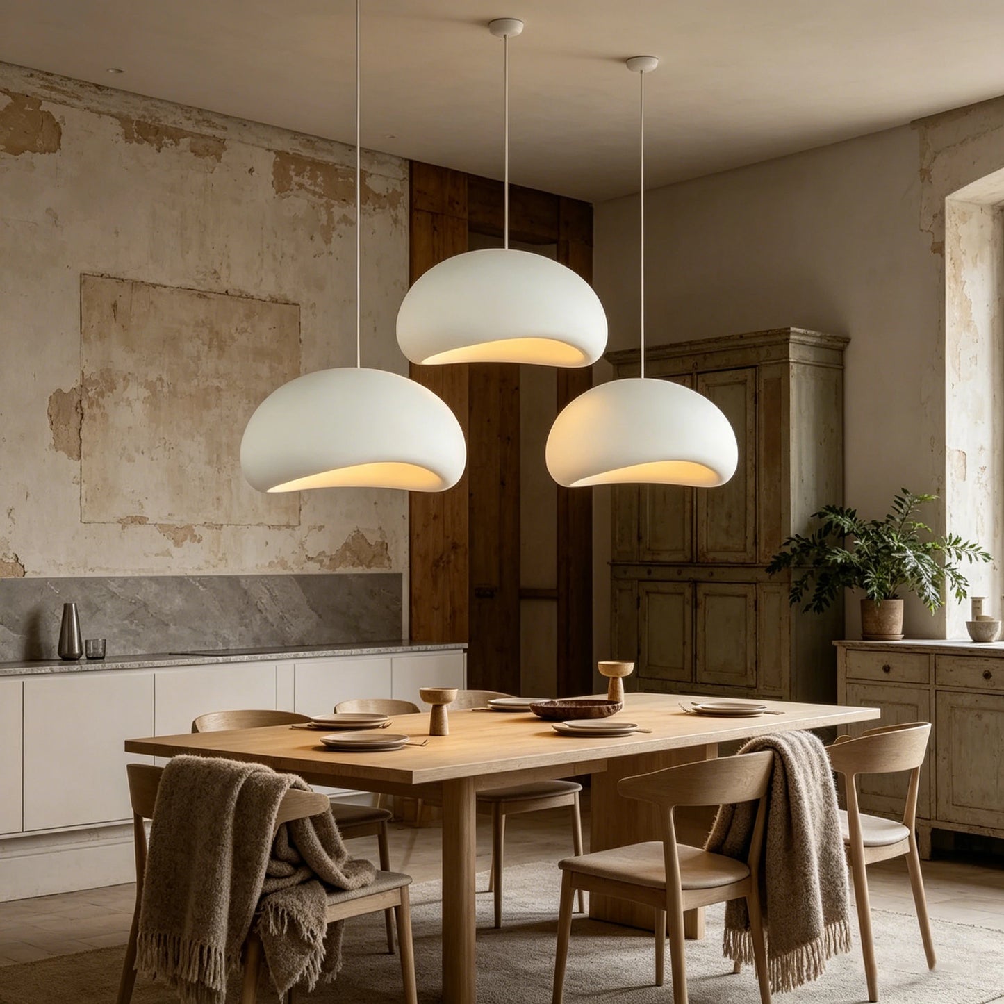 Minimalist Resin Pendant Light for Dining Room