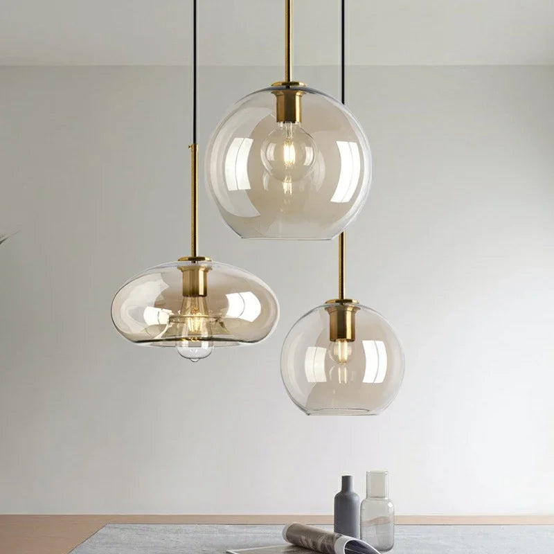 Nordic Glass Pendant Light for Dining Room
