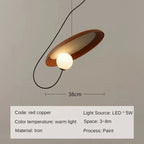 Lámpara Colgante Nórdica de Madera para Dormitorio y Comedor