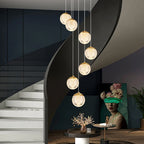 Modern Crystal Glass Pendant Light for Staircase