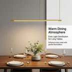 Minimalist Iron Linear Pendant Light for Dining
