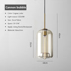 Lámpara colgante de cristal nórdica para comedor