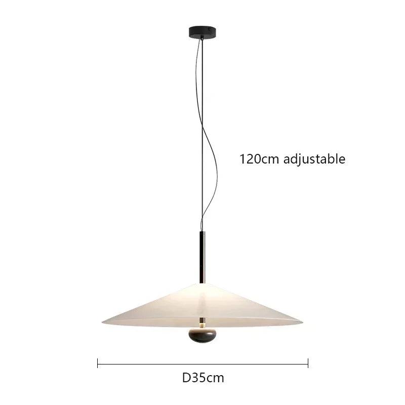 Lámpara colgante de cristal minimalista para comedor