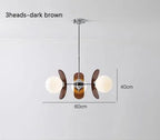 Retro Glass Pendant Light with Amber Accents
