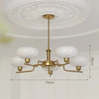 Lámpara Colgante de Bola de Cristal Estilo Retro, Candelabro de Hierro