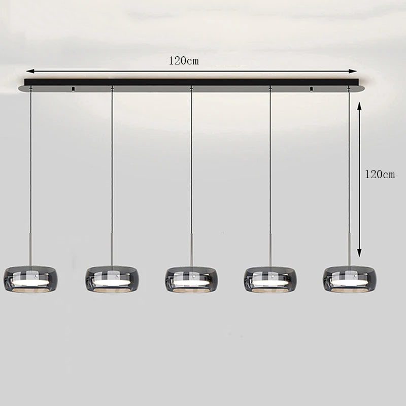 Lámpara Colgante Nórdica de Cristal para Comedor