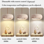 Minimalist Travertine Pendant Light for Dining Room