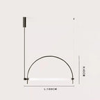 Lámpara Colgante Minimalista de Arco de Hierro para Sala de Estar