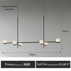 Minimalist Iron Glass Pendant Light for Living Room