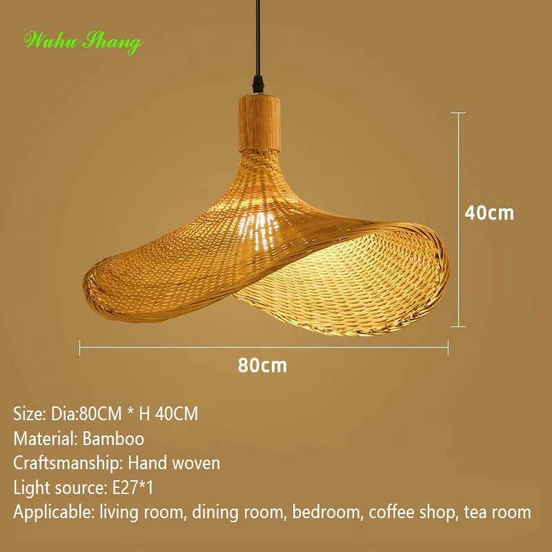 Bohemian Rattan Woven Pendant Light for Dining