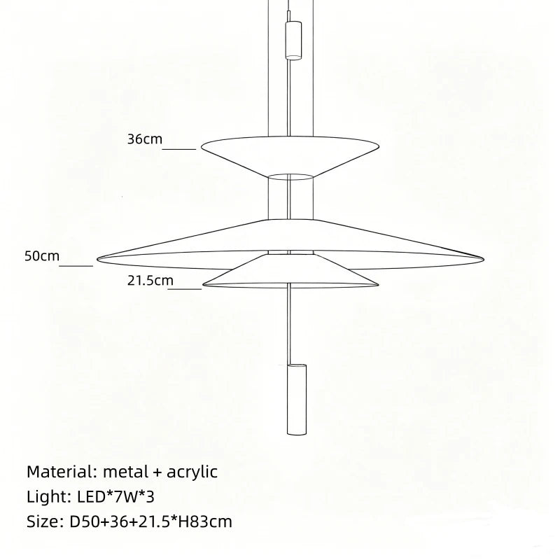 Minimalist Iron Pendant Light - Nordic UFO Design