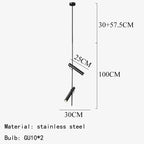 Lámpara Colgante Minimalista de Hierro con Focos Ajustables