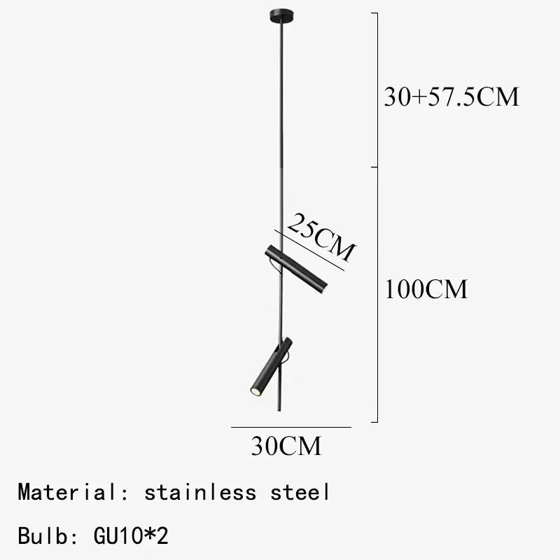 Lámpara Colgante Minimalista de Hierro con Focos Ajustables