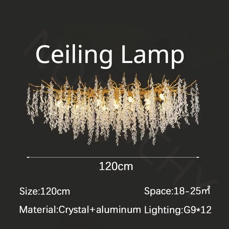 Modern Branch Crystal LED Chandelier Pendant