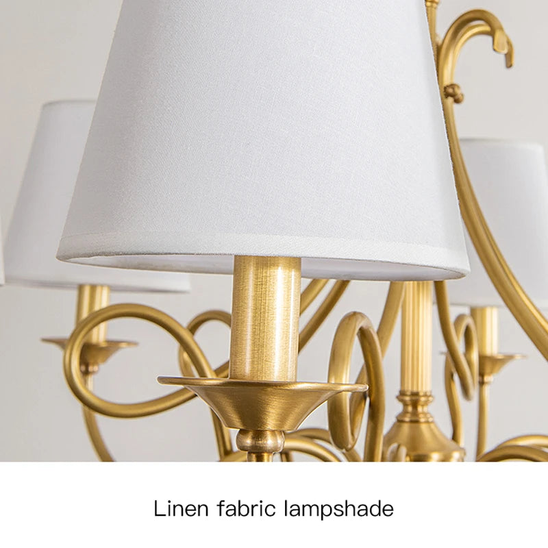 Copper Chandelier Modern Nordic Style Pendant Light