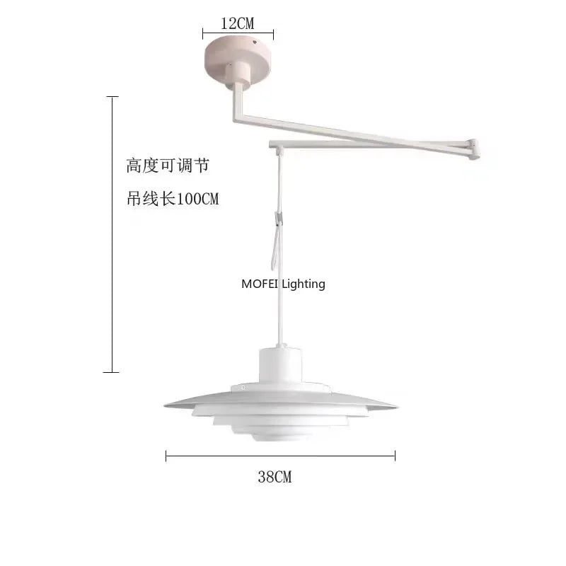 Minimalist Iron Pendant Light with Chrome Accent