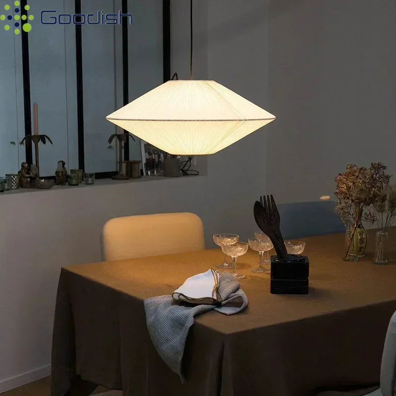 Nordic Fabric Pendant Light - Minimalist Hanging Lamp