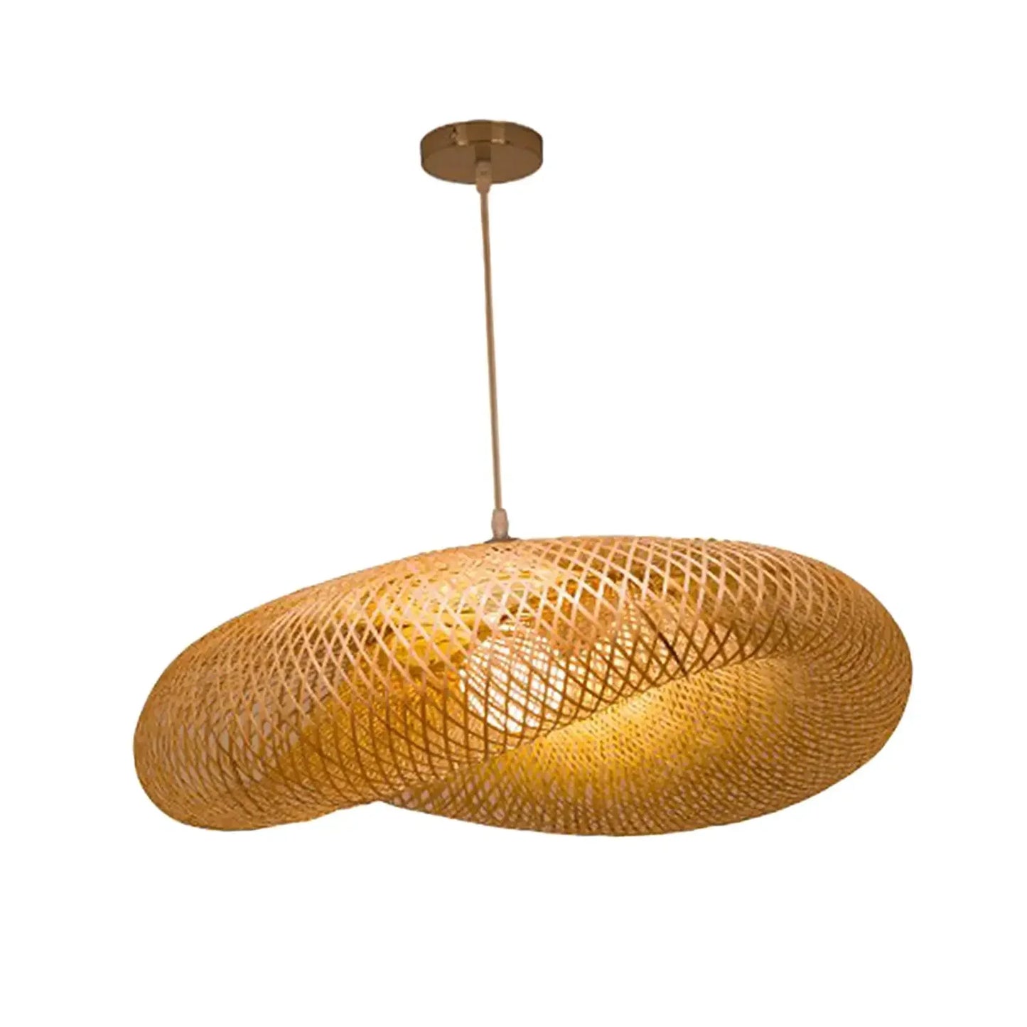 Bohemian Bamboo Rattan Pendant Light Woven