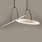 Nordic Iron Pendant Light with Fabric Shade