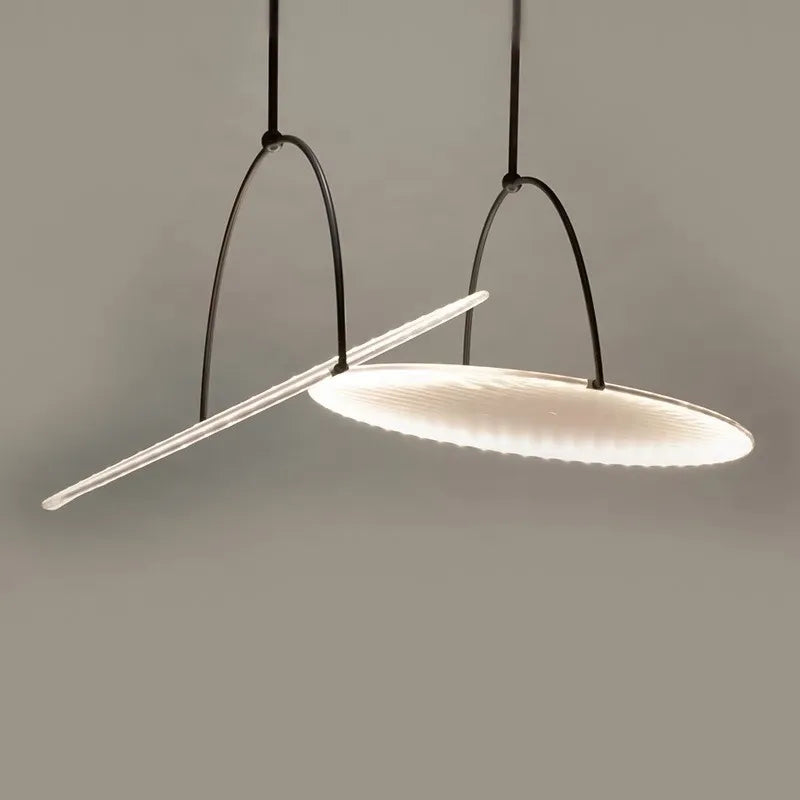 Nordic Iron Pendant Light with Fabric Shade