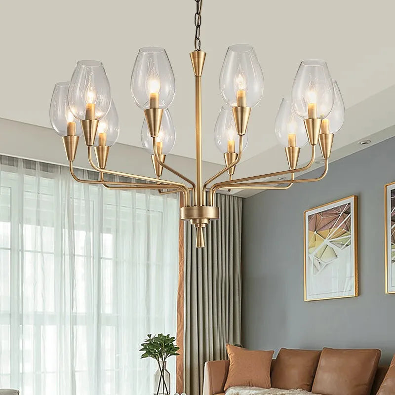 Modern Glass Chandelier Pendant Light