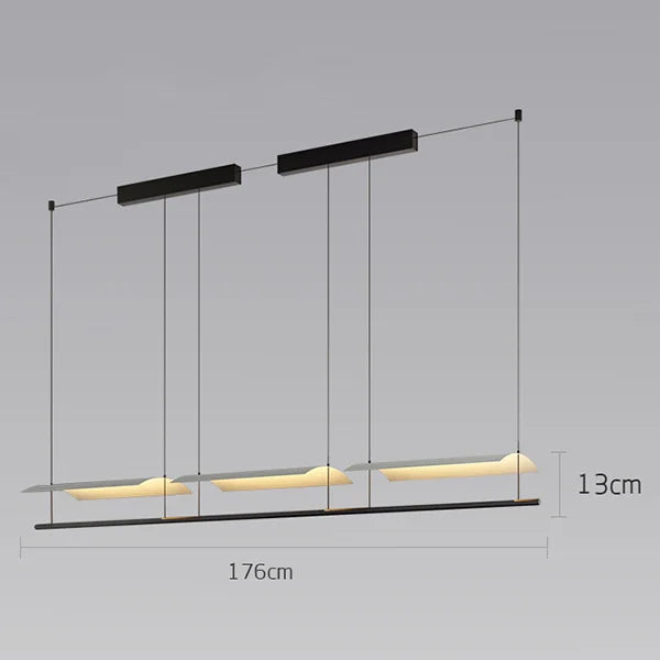 Minimalist Acrylic Pendant Light with Iron Frame
