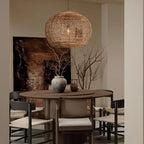 Bohemian Rattan Woven Pendant Light for Dining Room