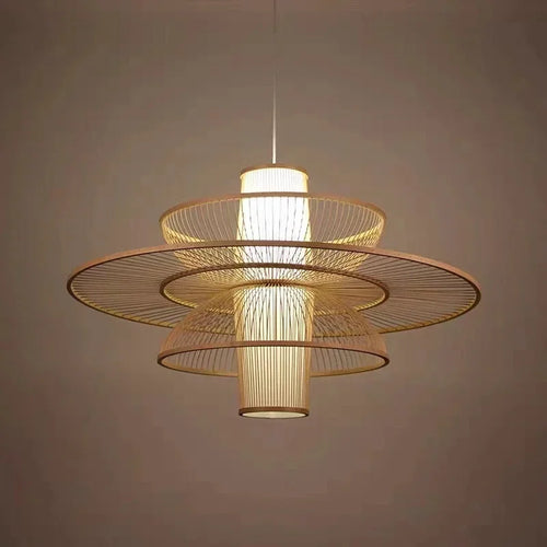 Bohemian Rattan Pendant Light for Bedroom