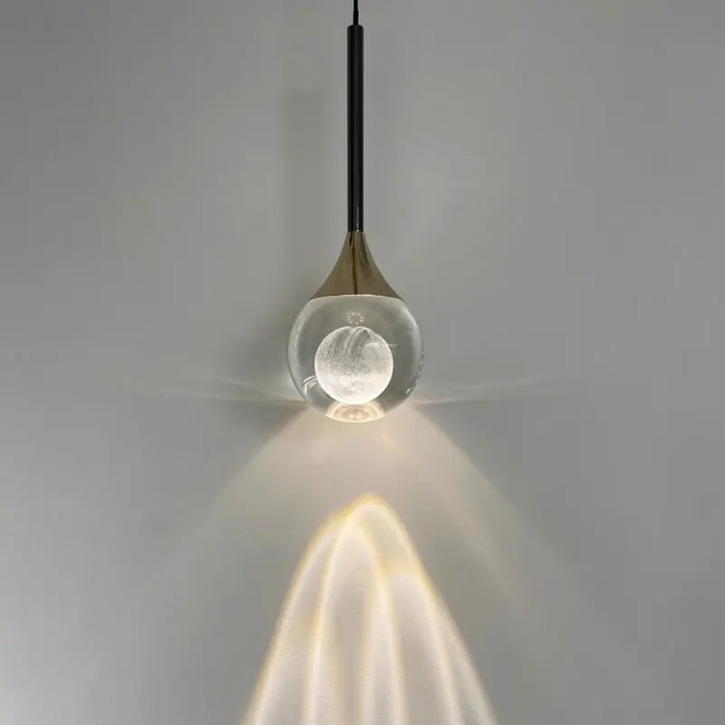 Minimalist Glass Pendant Light for Bedroom