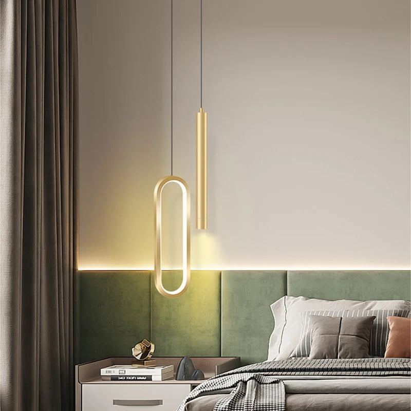 Minimalist Iron Pendant Light for Bedroom & Dining