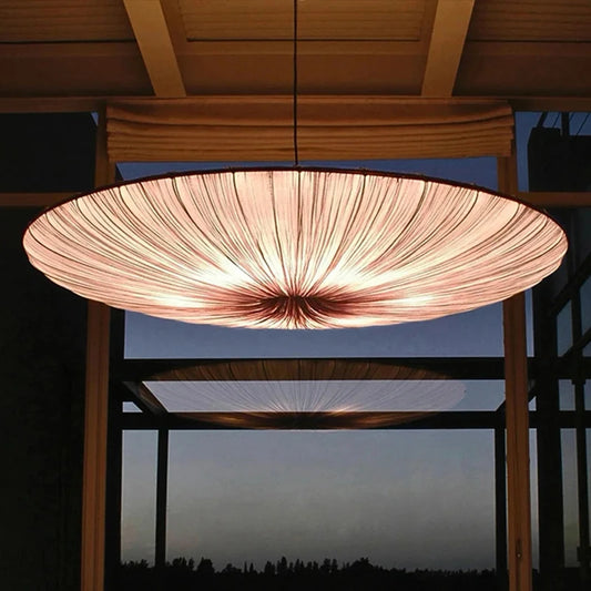 Nordic Textile Pendant Light - Wabi Sabi Design Hanging Lamp