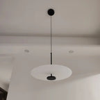 Minimalist Black Metal Disc Pendant Light for Dining