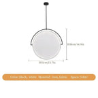 Nordic Iron Pendant Light with Fabric Shade