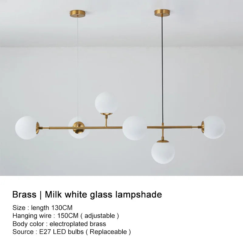 Lámpara Colgante Minimalista de Cristal para Comedor