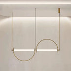 Lámpara Colgante Minimalista de Arco de Hierro para Sala de Estar