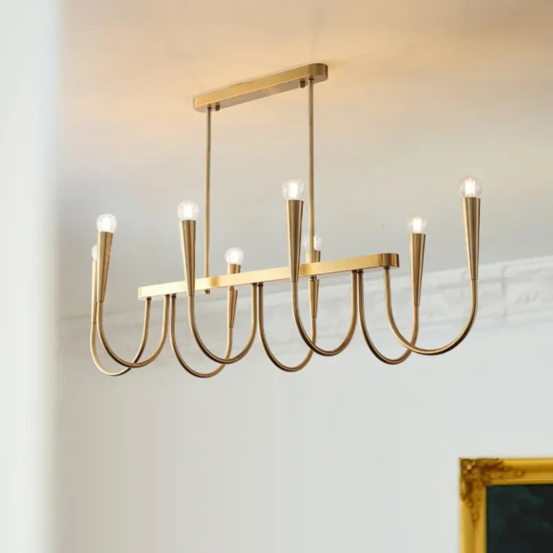 Iron Bronze Retro Dining Chandelier