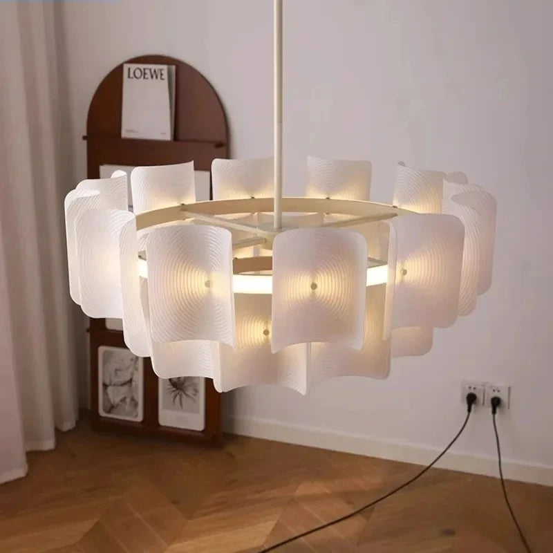 Nordic Fabric Pendant Light with Textured Shade