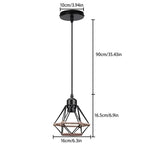 Industrial Iron Geometric Pendant Light for Dining Room