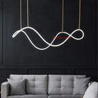 Nordic Led Long Hose Chandelier for Table Dining Room Kitchen Bar Minimalist Pendant Lamp Home Decor Lighting Lusters Luminaires